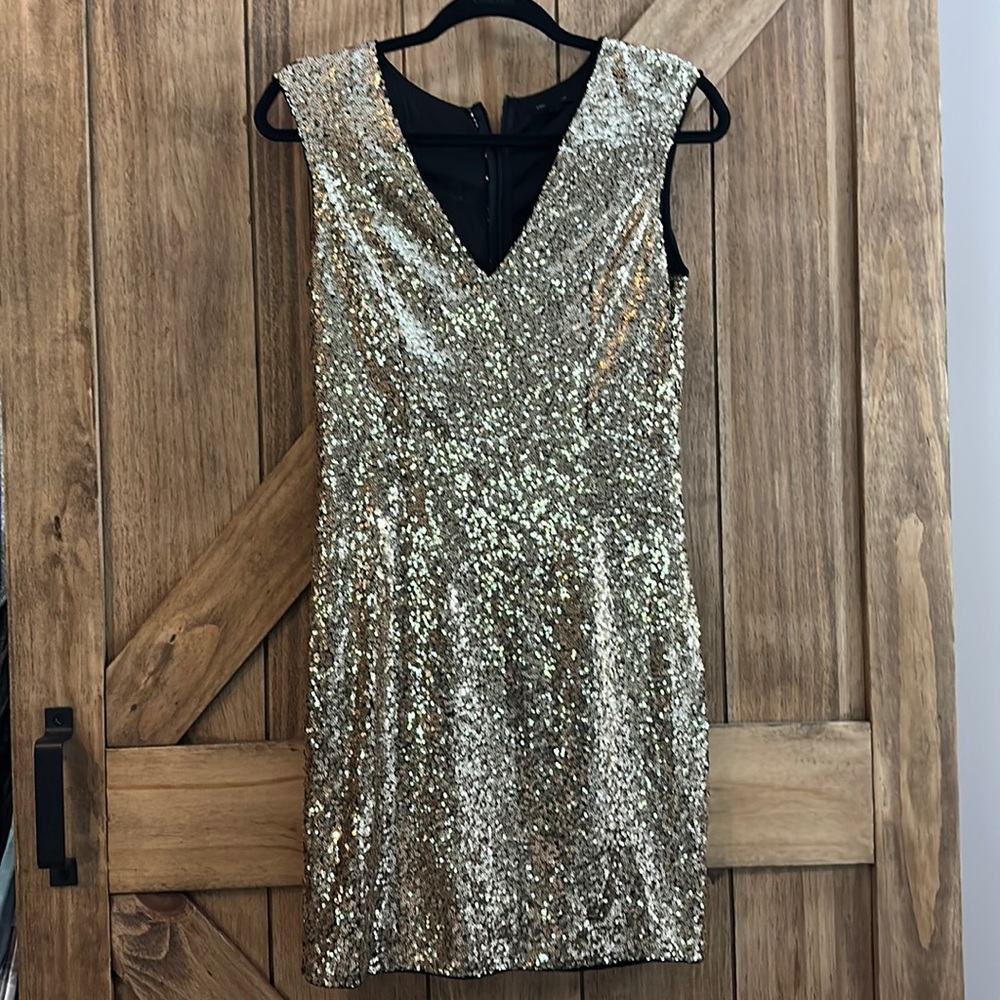 Gold sequins dress